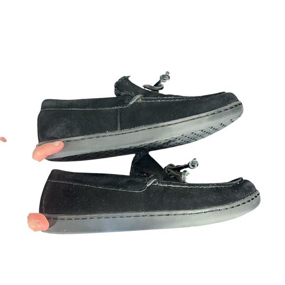Vionic Alder Black Suede Moccasin Slippers Men’s Size 10 comfort arch support - Picture 8 of 9